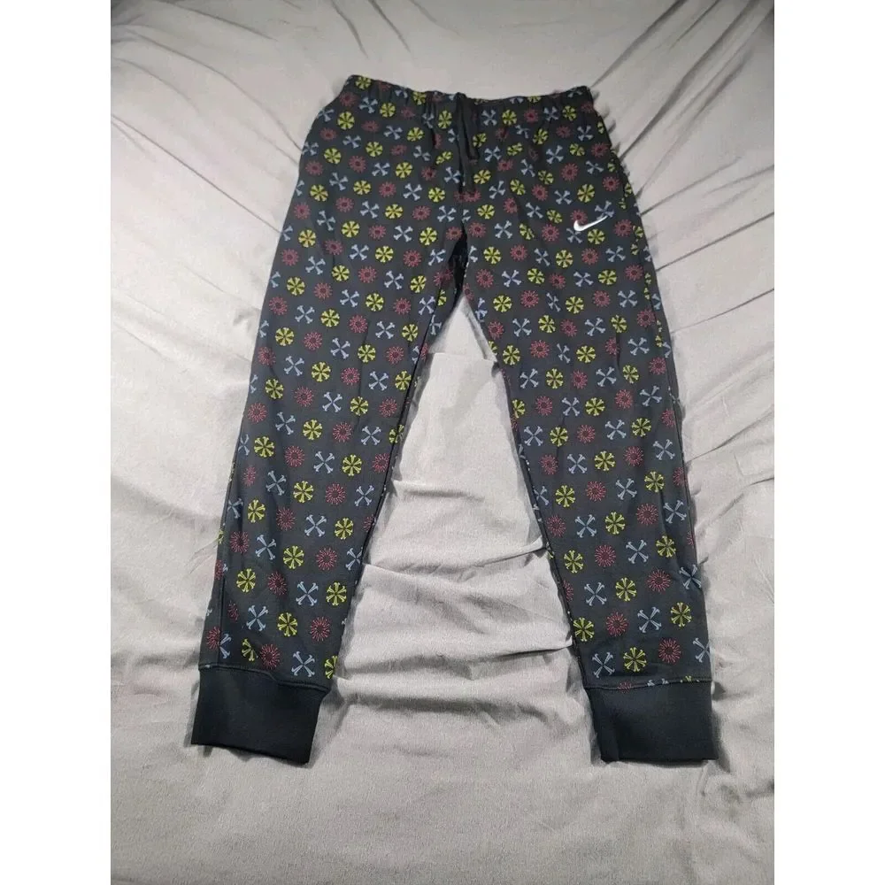 NEW Men NIKE SPORTSWEAR CLUB FLEECE MONOGRAM PANTS JOGGERS Black MEDIUM, Pockets